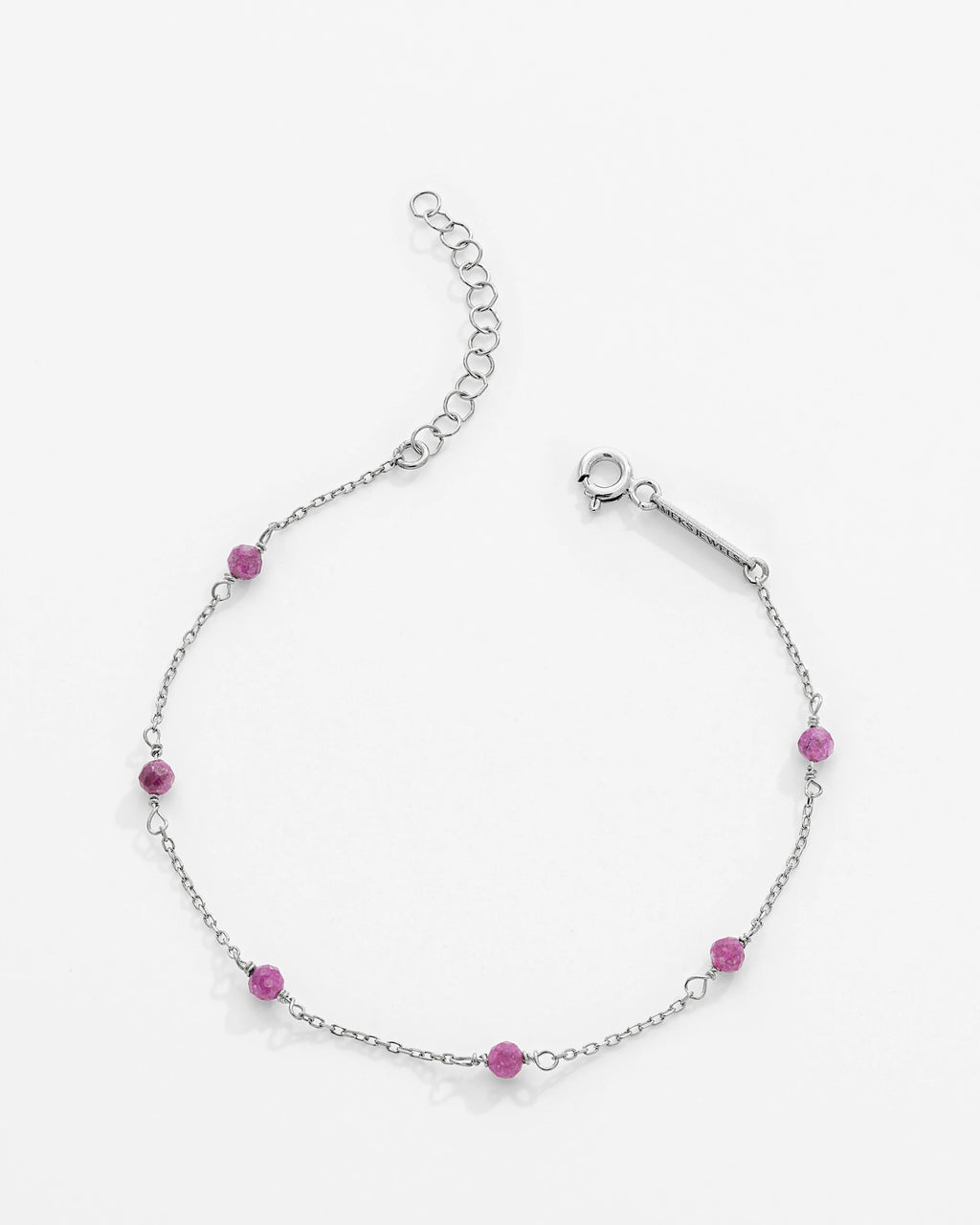 2-Carat Ruby Silver Serenity Bracelet