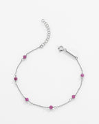 2-Carat Ruby Silver Serenity Bracelet
