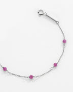 2-Carat Ruby Silver Serenity Bracelet