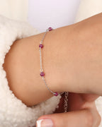 2-Carat Ruby Silver Serenity Bracelet