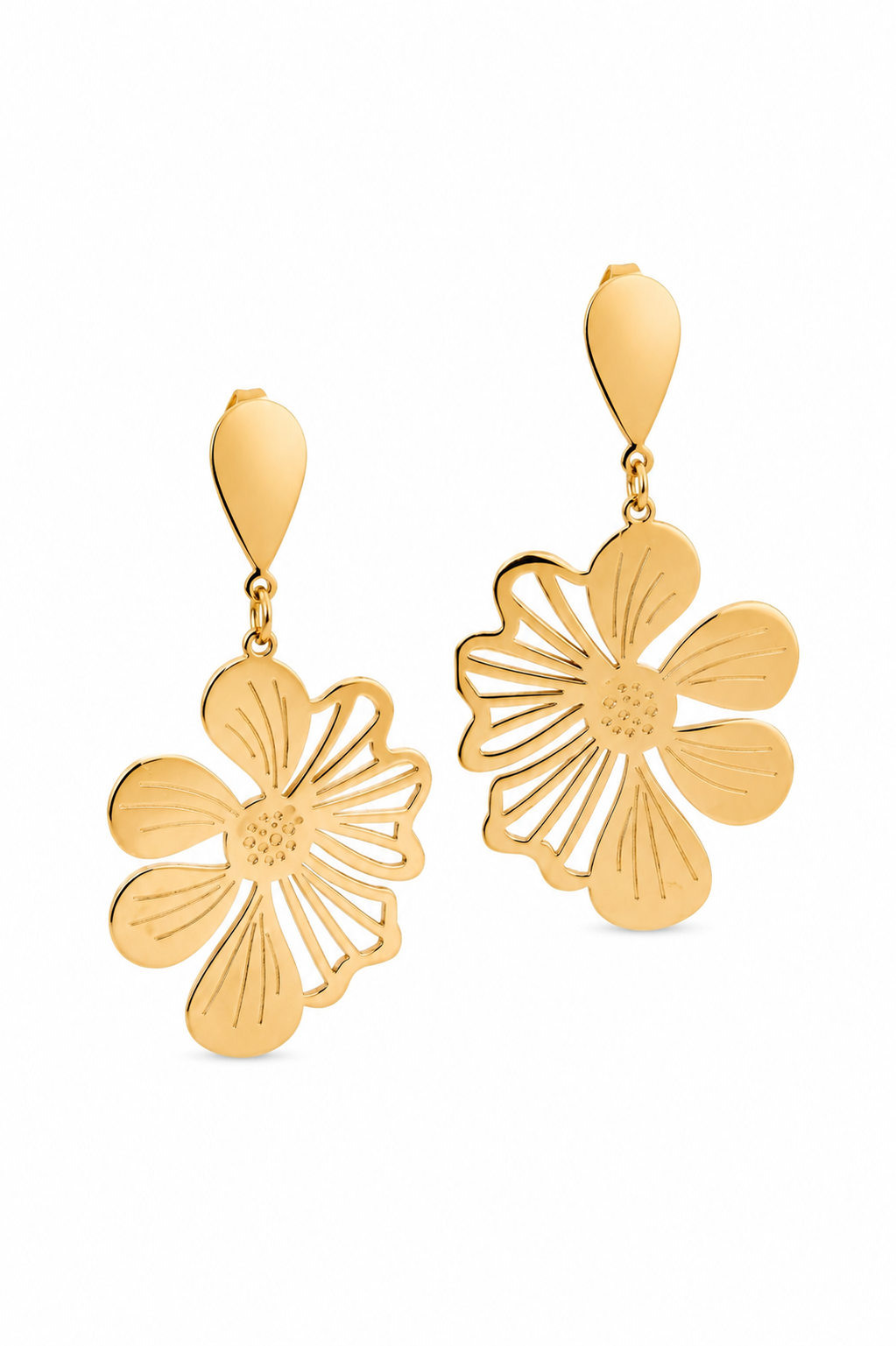 Stainless Steel Gold Earring