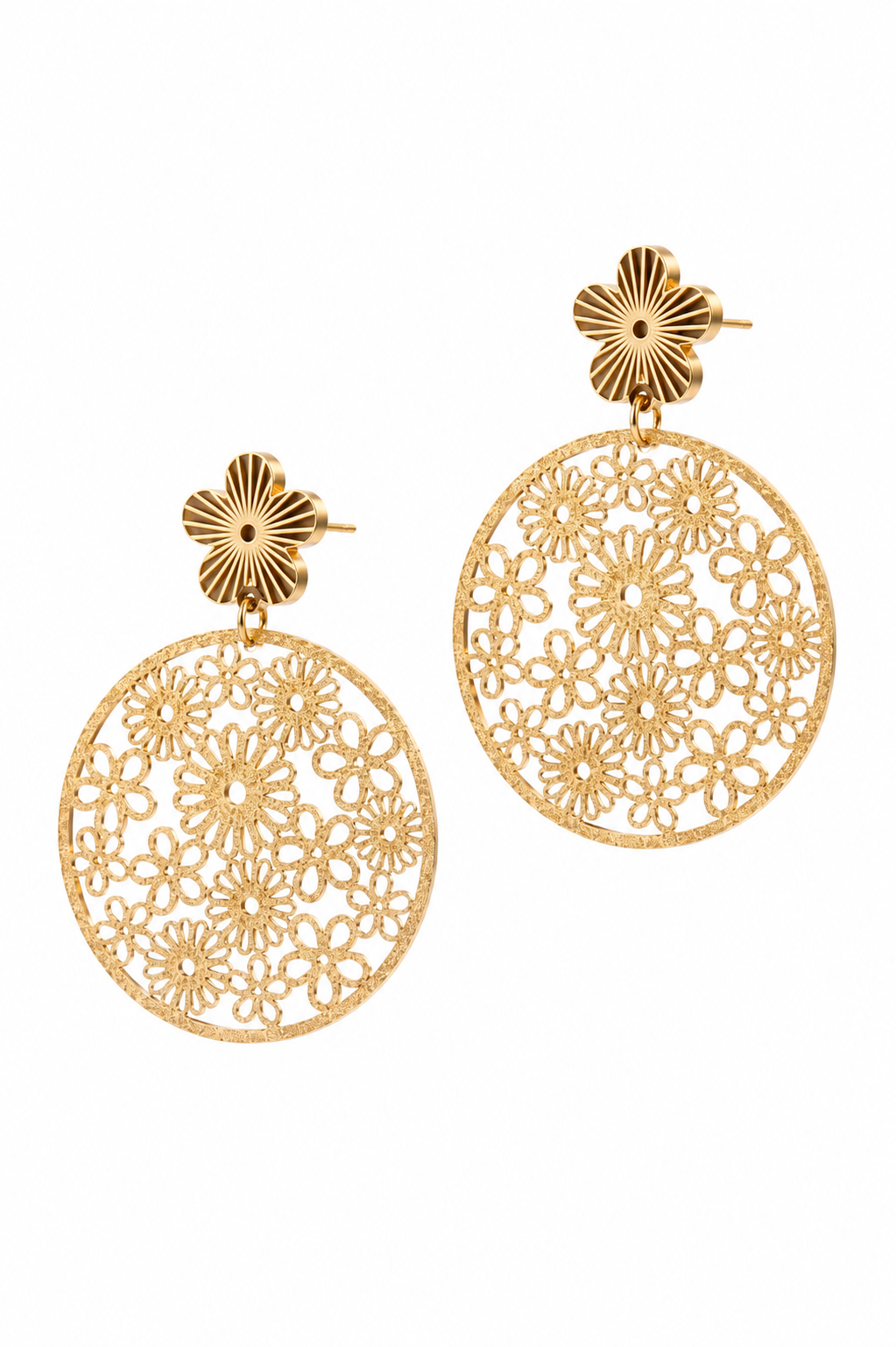 Stainless Steel Gold Earring
