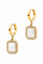 Stainless Steel White Earring