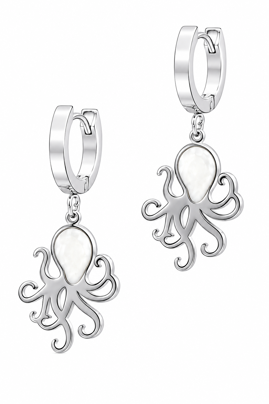 Stainless Steel White Earring