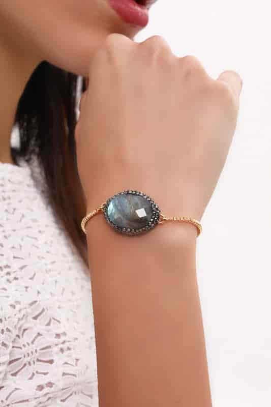 Hematite & Labradorite Bracelet Secondary image
