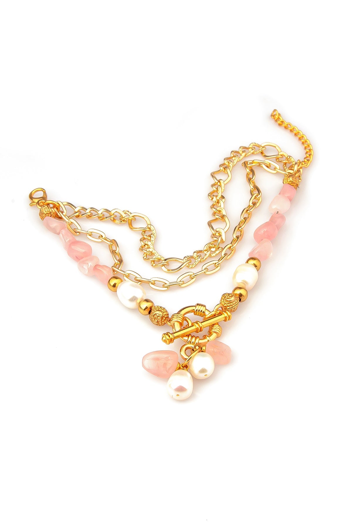 Pink Quartz & Culture Pearl Bracelet Image principale du produit