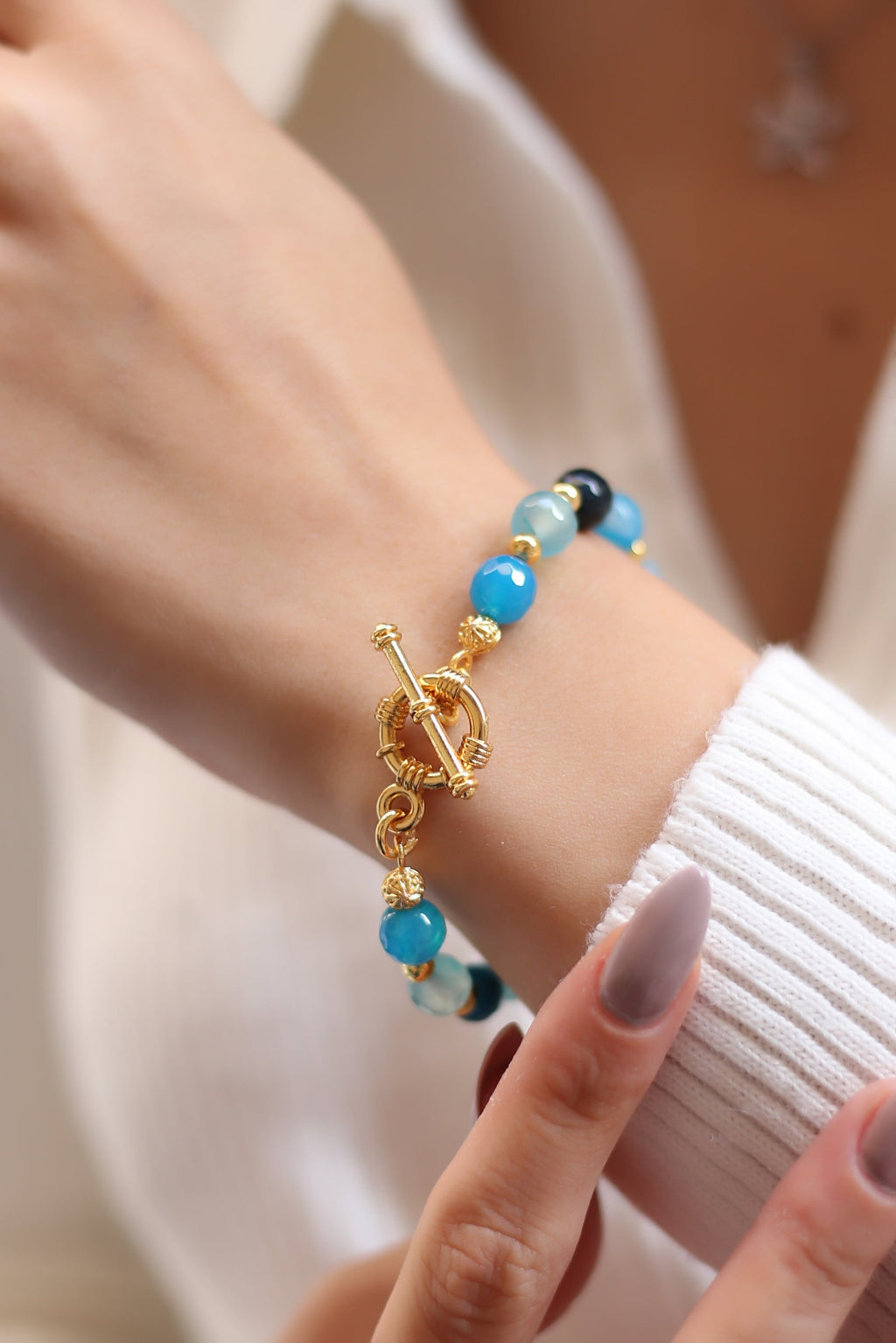 Blue Opel Bracelet