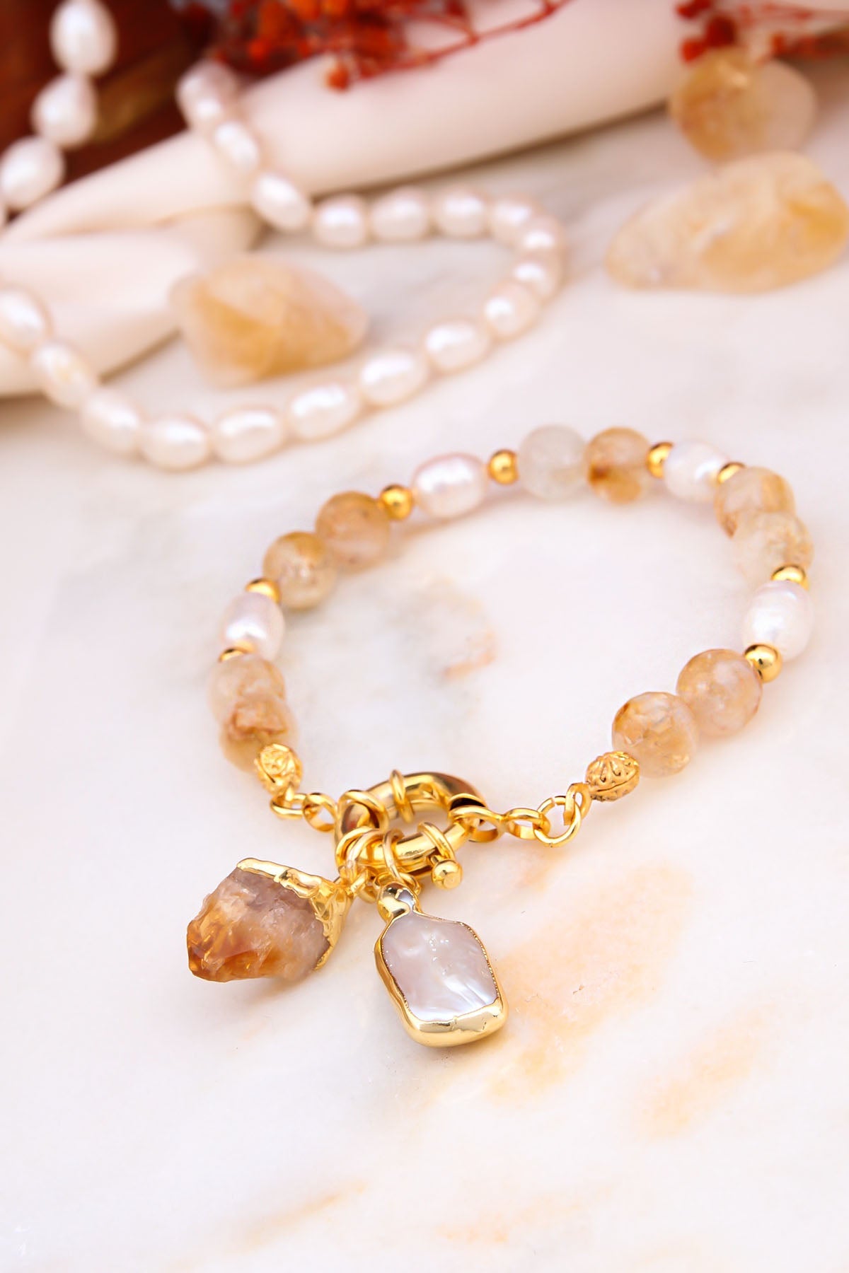 Pearl & Citrine Bracelet Image principale du produit