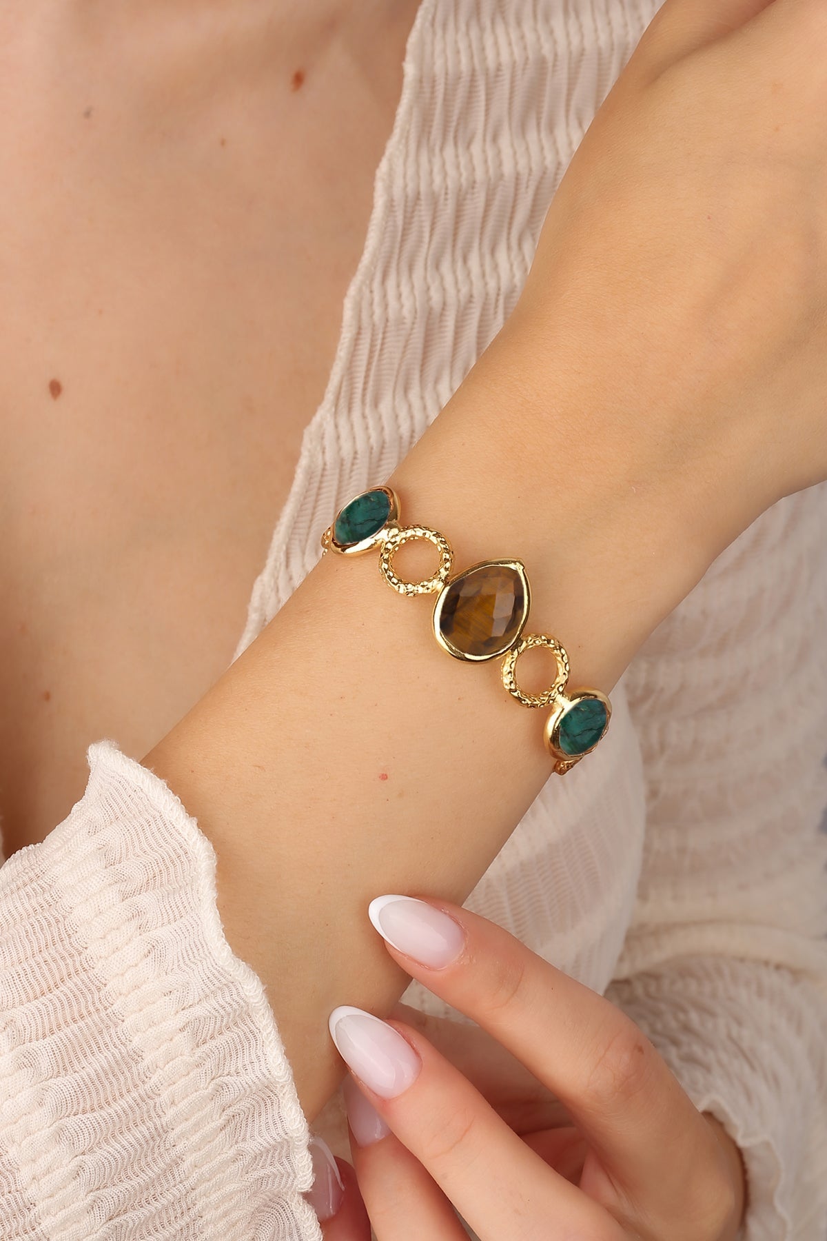 Tiger Eyes & Agathe Bracelet Image secondaire du produit
