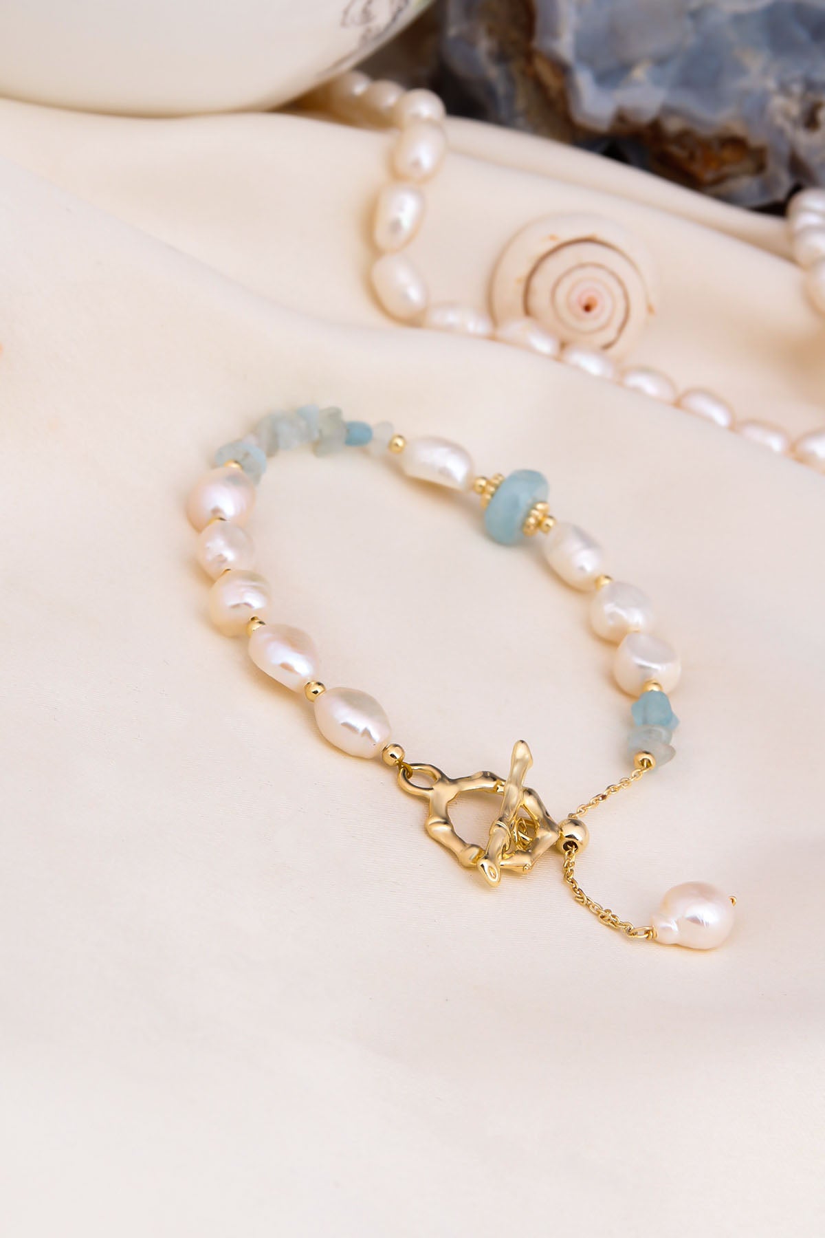 Pearl & Aquamarine Bracelet Image principale du produit