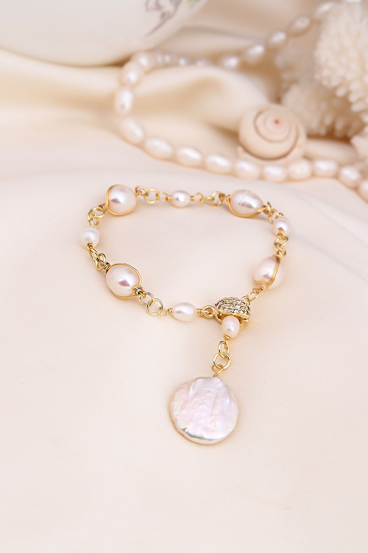 Pearl & Zircon Bracelet Image principale du produit