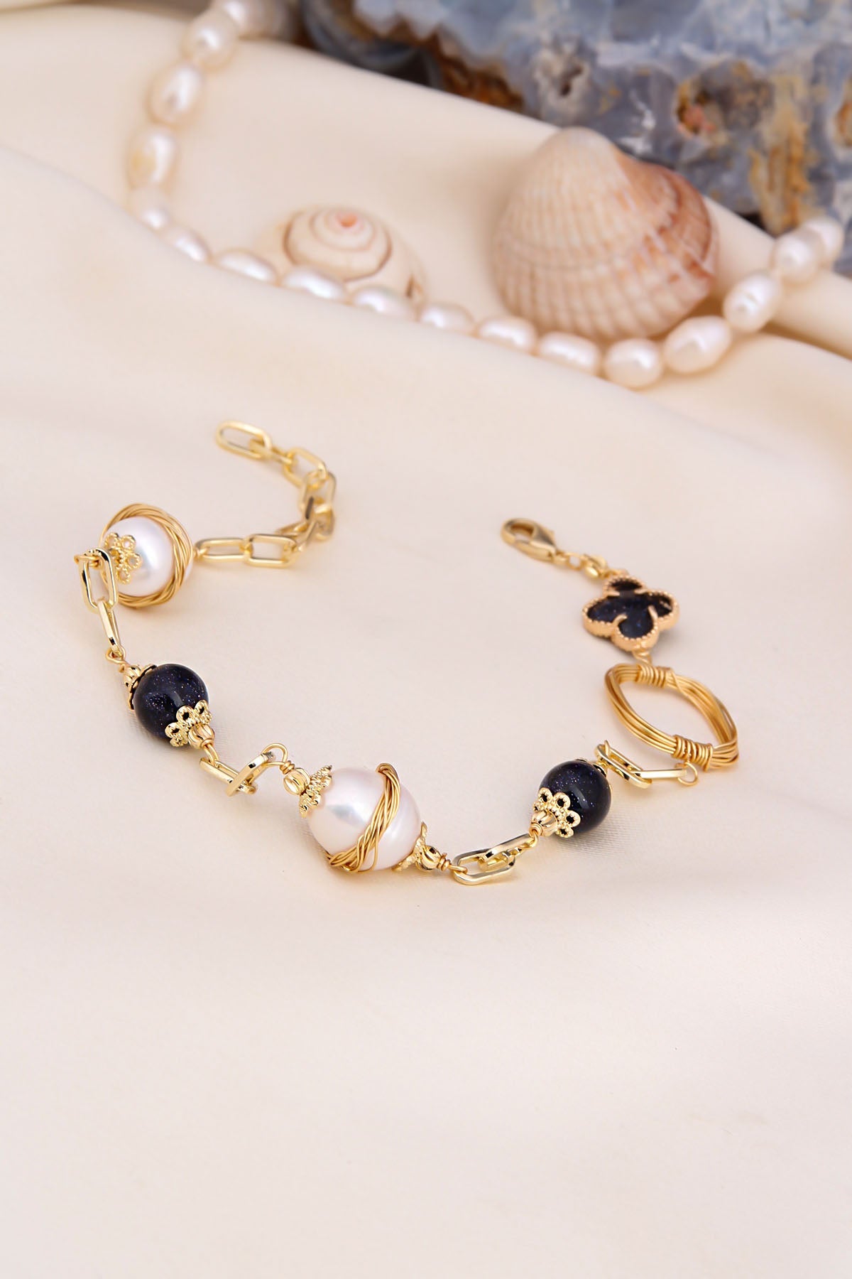 Pearl & Onix Bracelet Image principale du produit