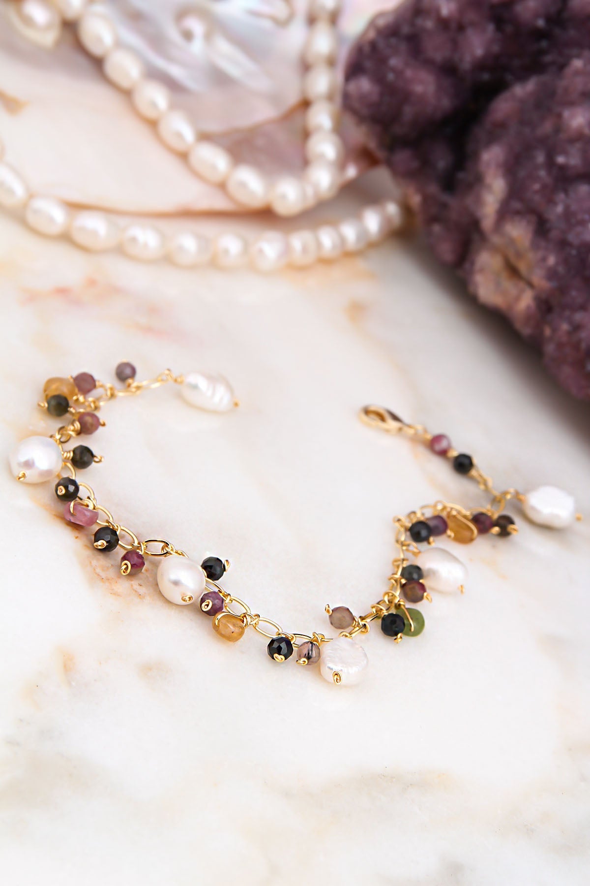 Pearl & Tourmaline Bracelet Image principale du produit