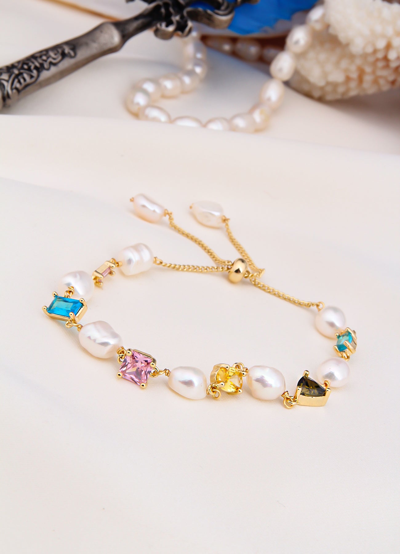 Zircon & Pearl Bracelet Image principale du produit