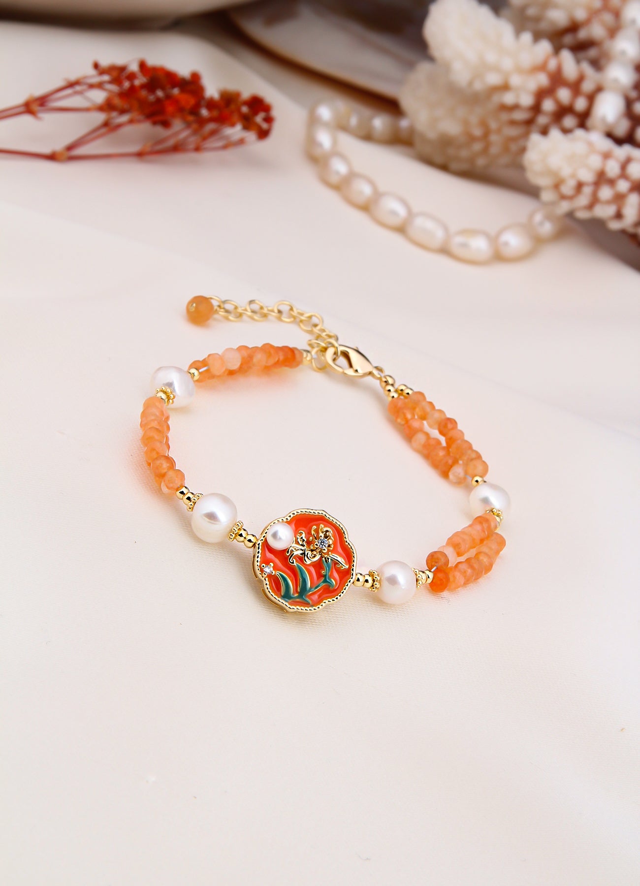 Citrine & Pearl Bracelet Image principale du produit