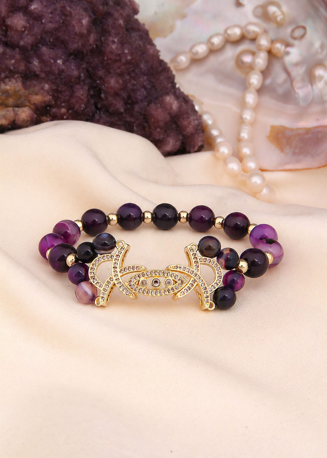 Ameyhtst & Zircon Bracelet Main image