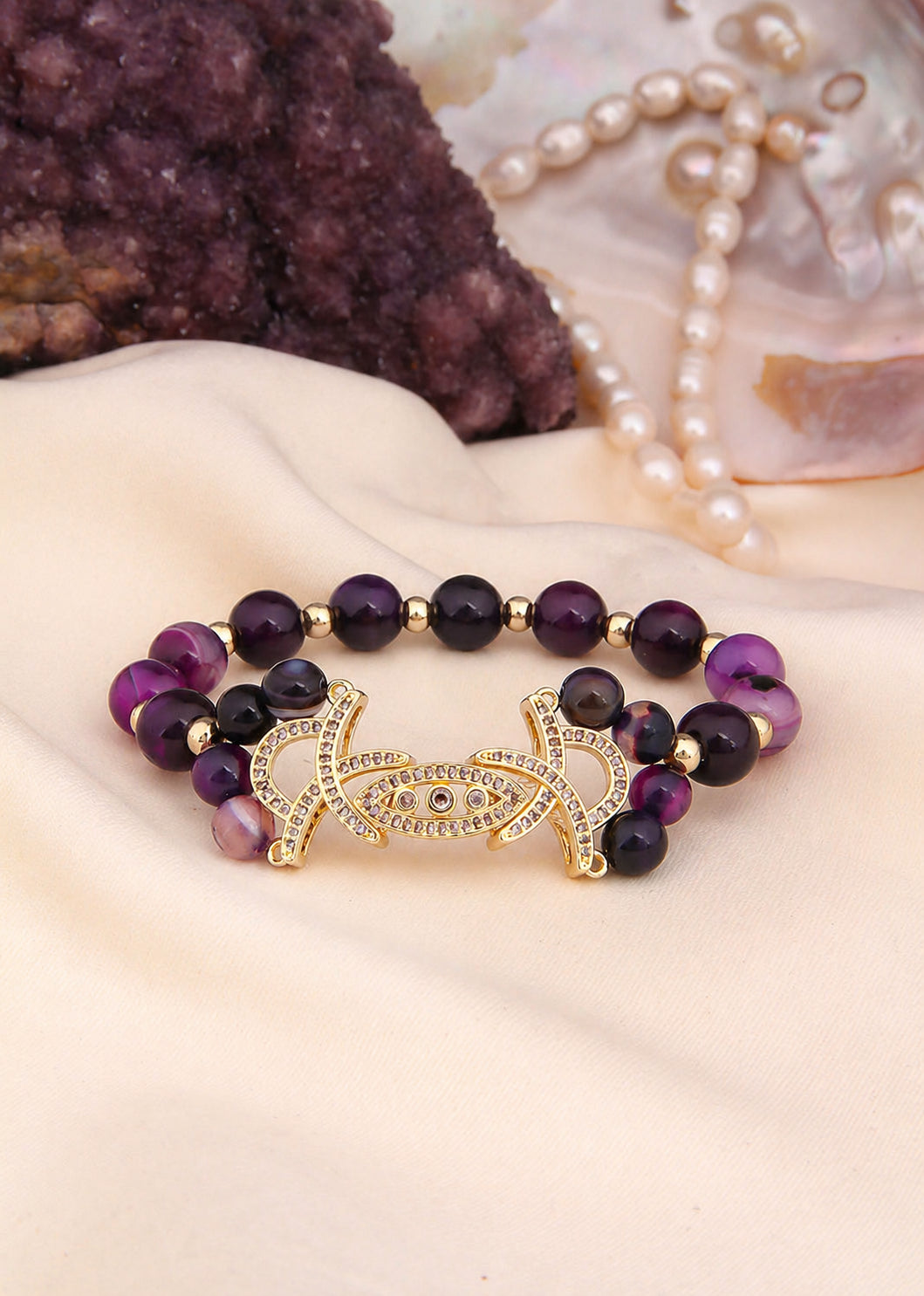 Ameyhtst & Zircon Bracelet