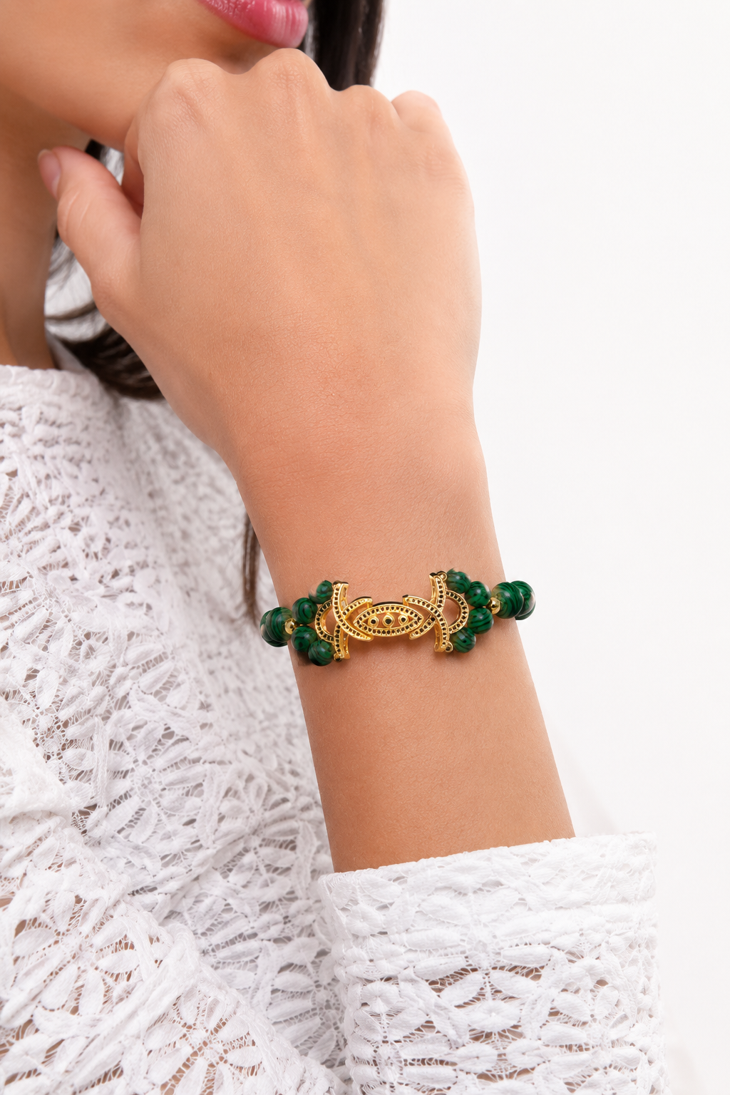 Malahite & Zircon Bracelet