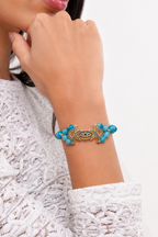 Blue Opal & Zircon Bracelet