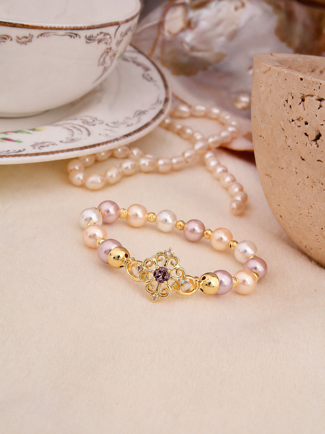 Pearl & Zircon Bracelet