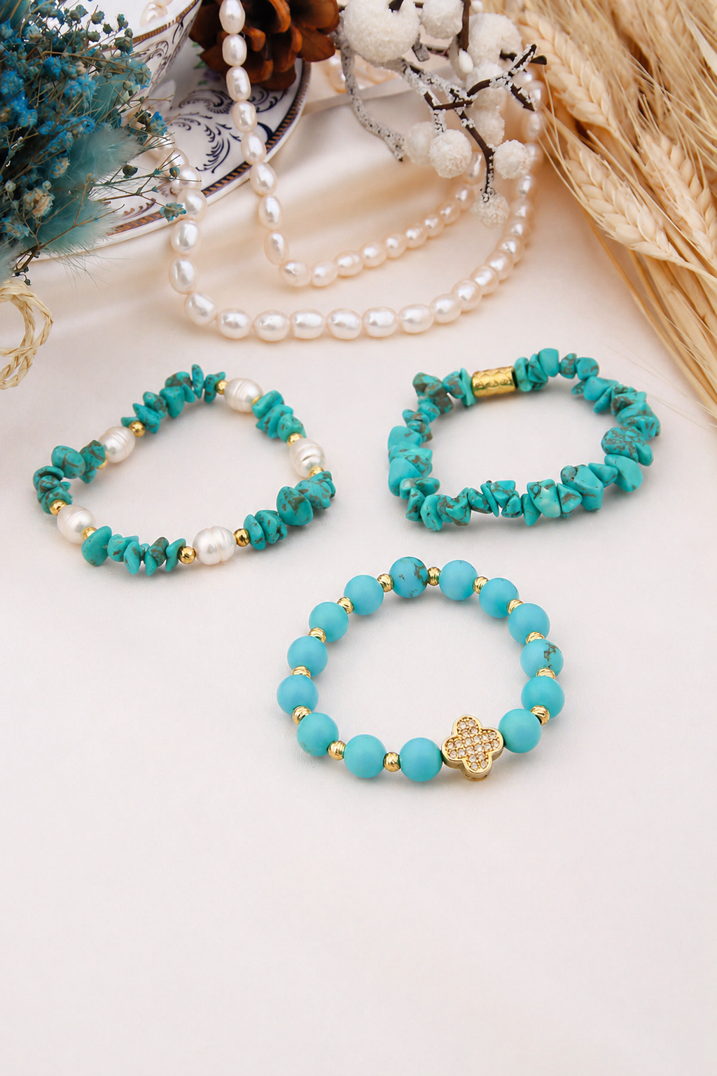 Turquoise & Pearl Bracelet Main image