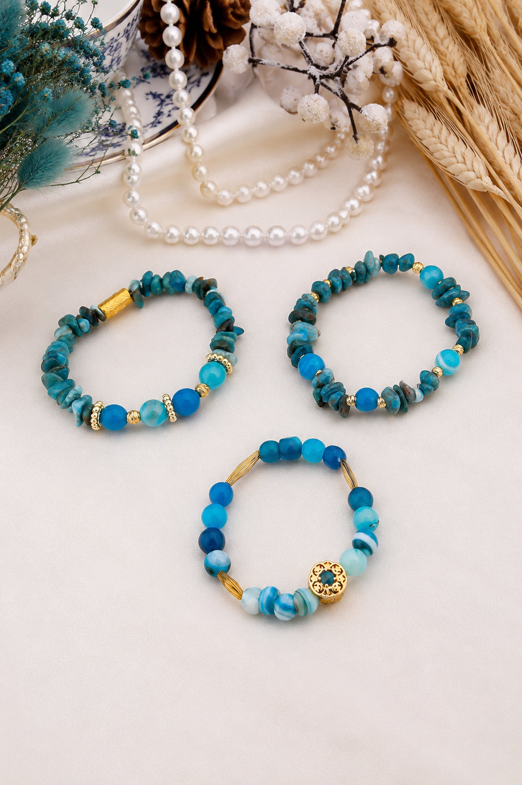 Blue Opal & Turquoise Bracelet