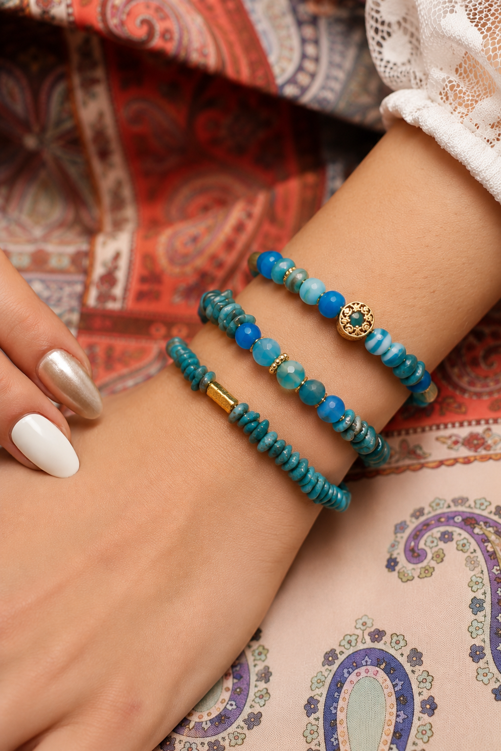 Blue Opal & Turquoise Bracelet Image principale du produit