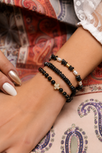 Onix & Pearl Bracelet