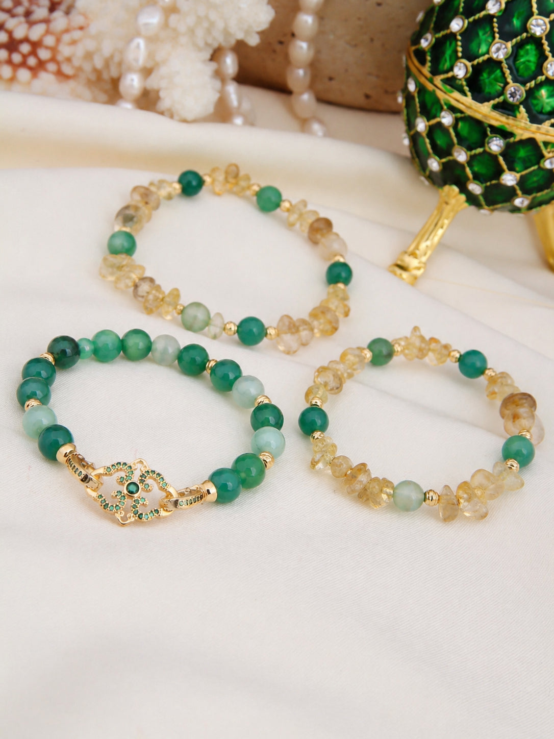 Citrine & Agate Bracelet