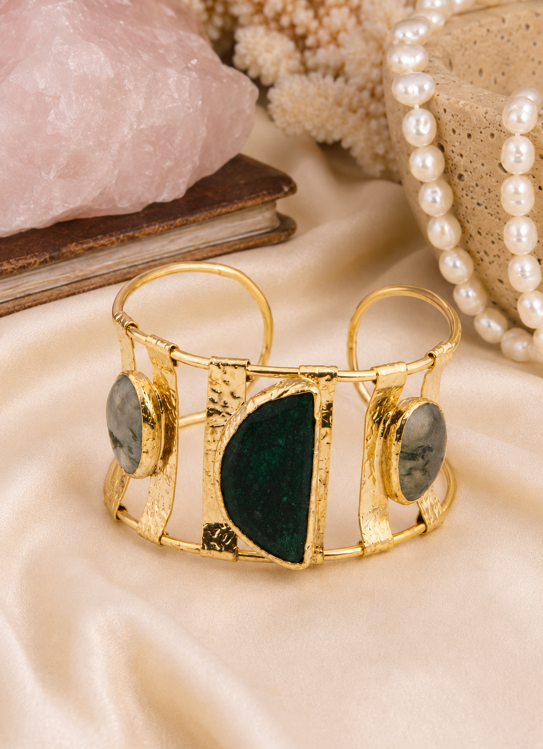 Agate & Prihnite Bracelet Image principale du produit