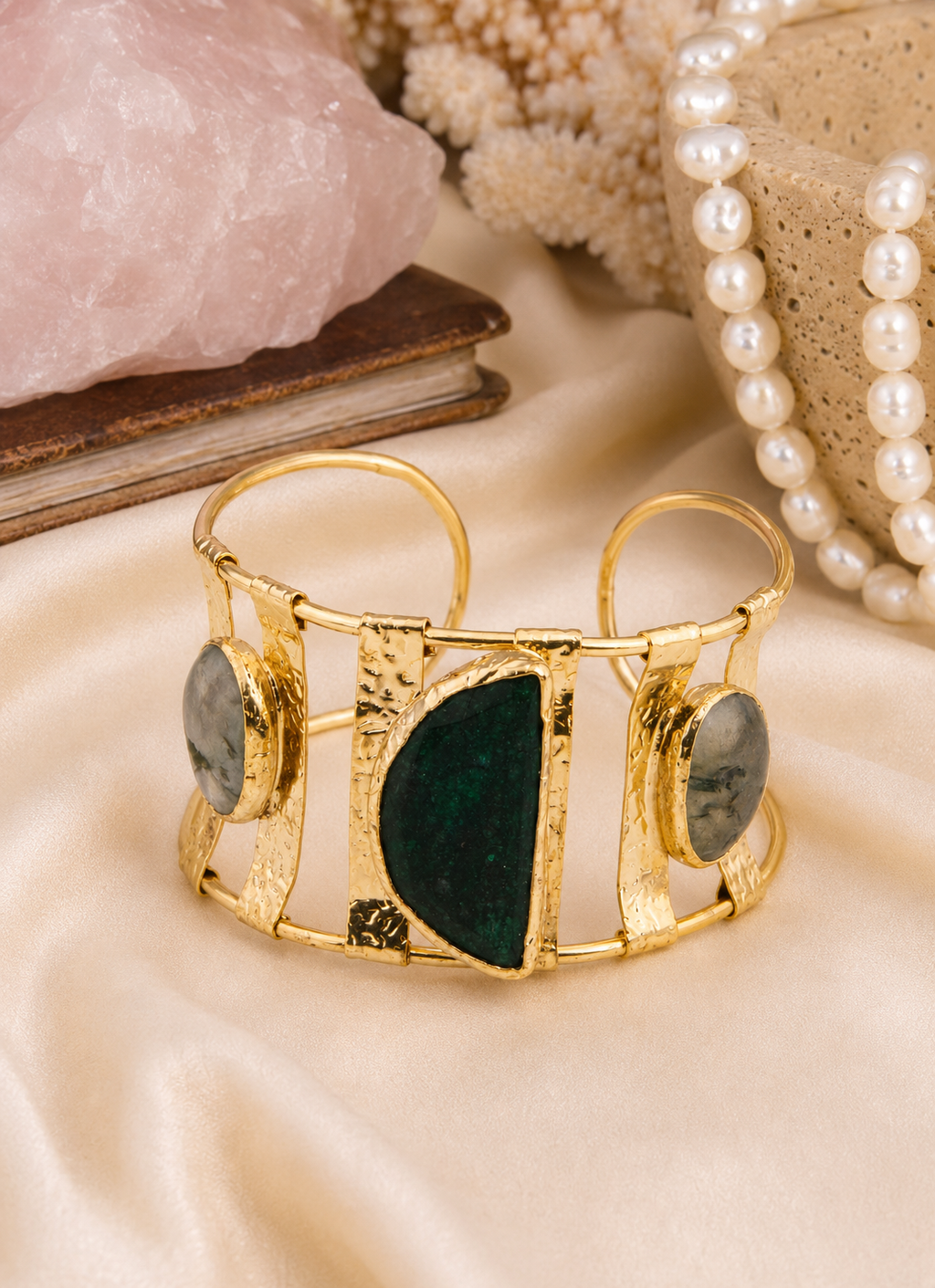 Agate & Prihnite Bracelet
