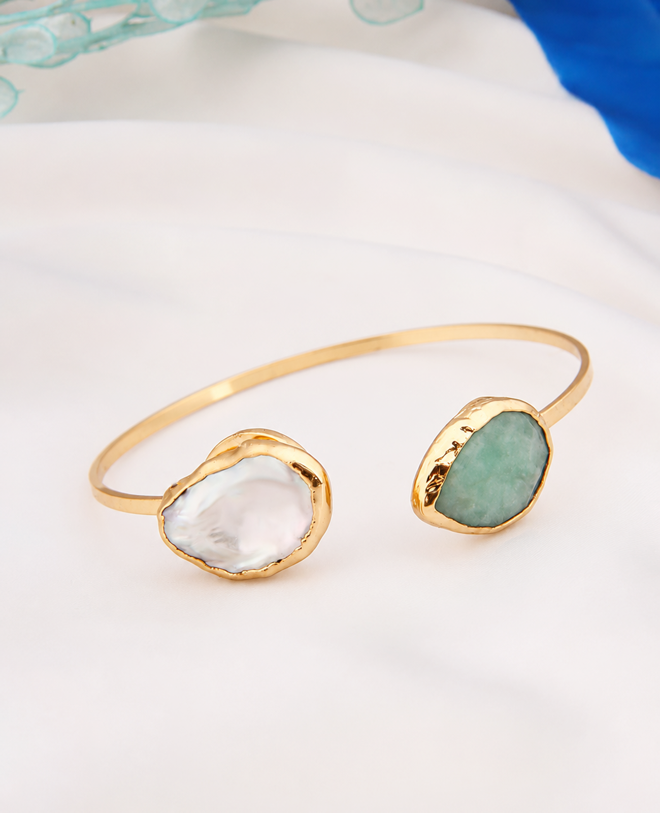 Pearl & Amazonite Bracelet Image secondaire du produit