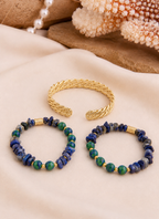 Lapis & Varasite Bracelet