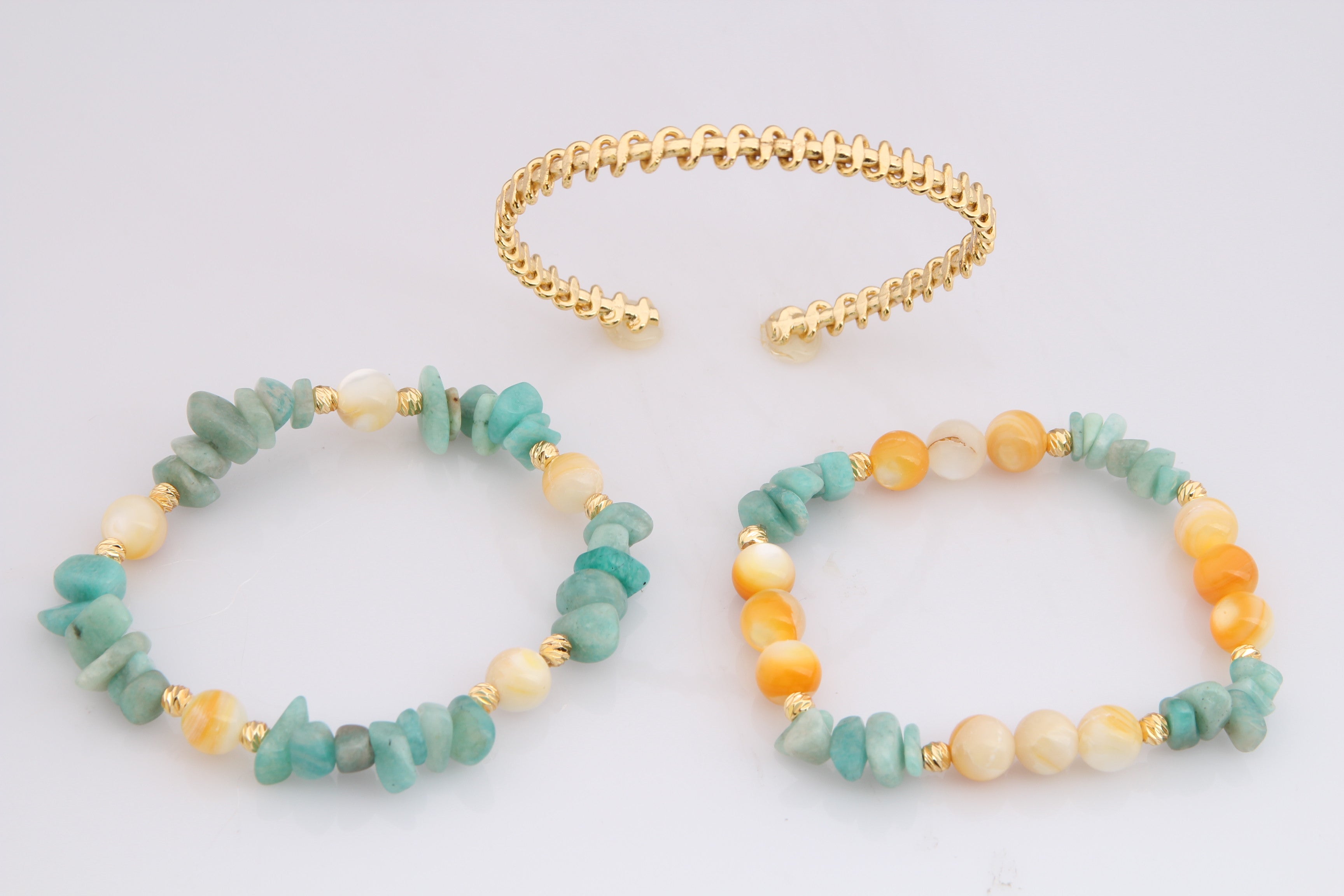 Amazonite & Nacre Bracelet