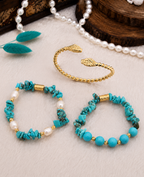 Turquoise & Pearl Bracelet
