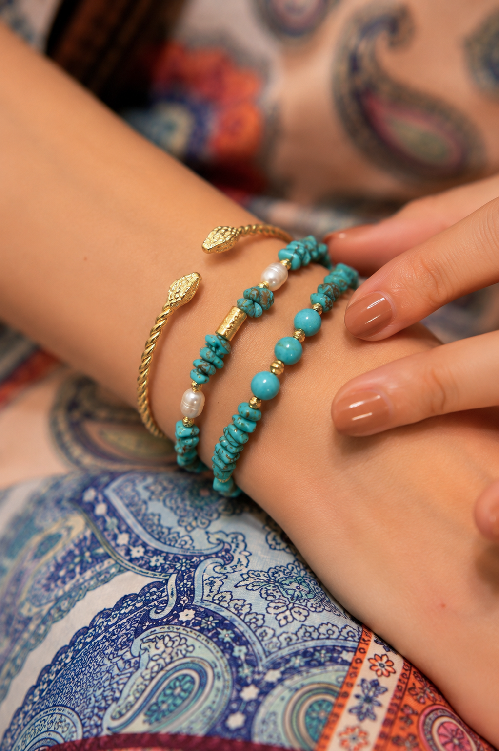 Turquoise & Pearl Bracelet Main image