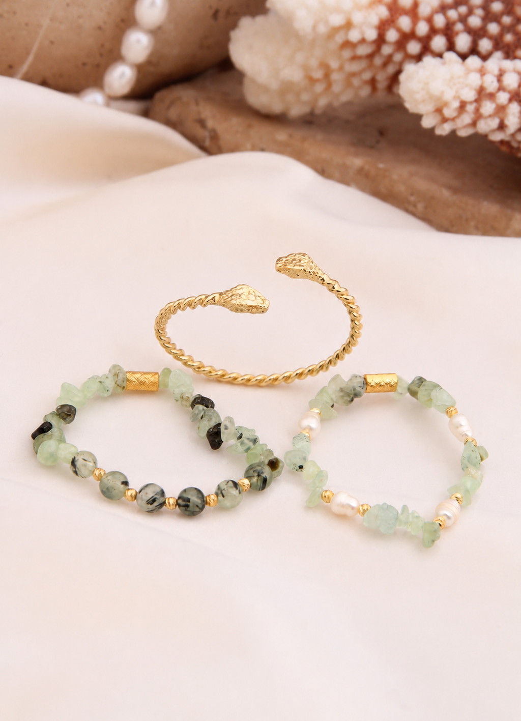 Prihnite & Pearl Bracelet