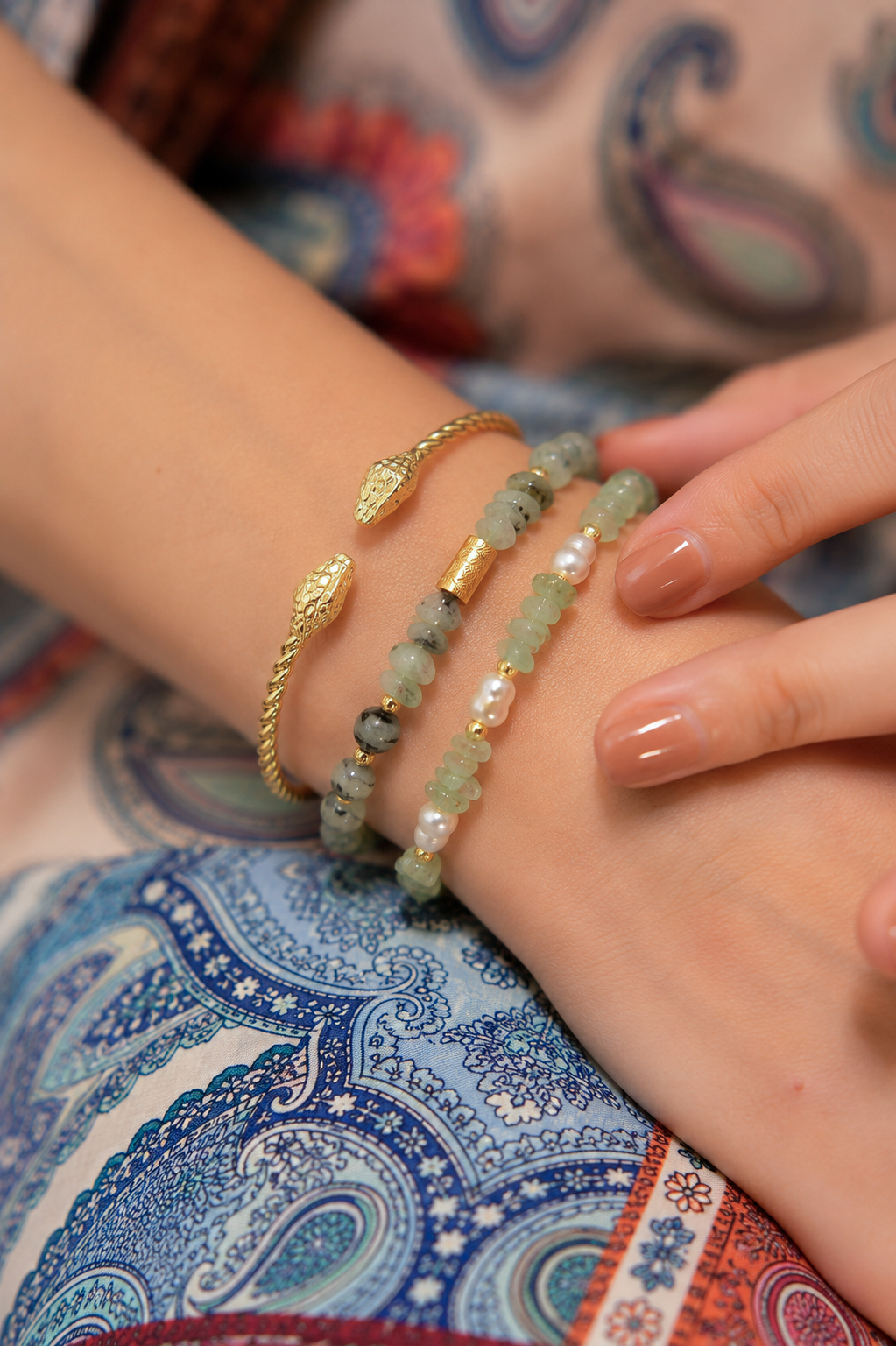 Prihnite & Pearl Bracelet Main image