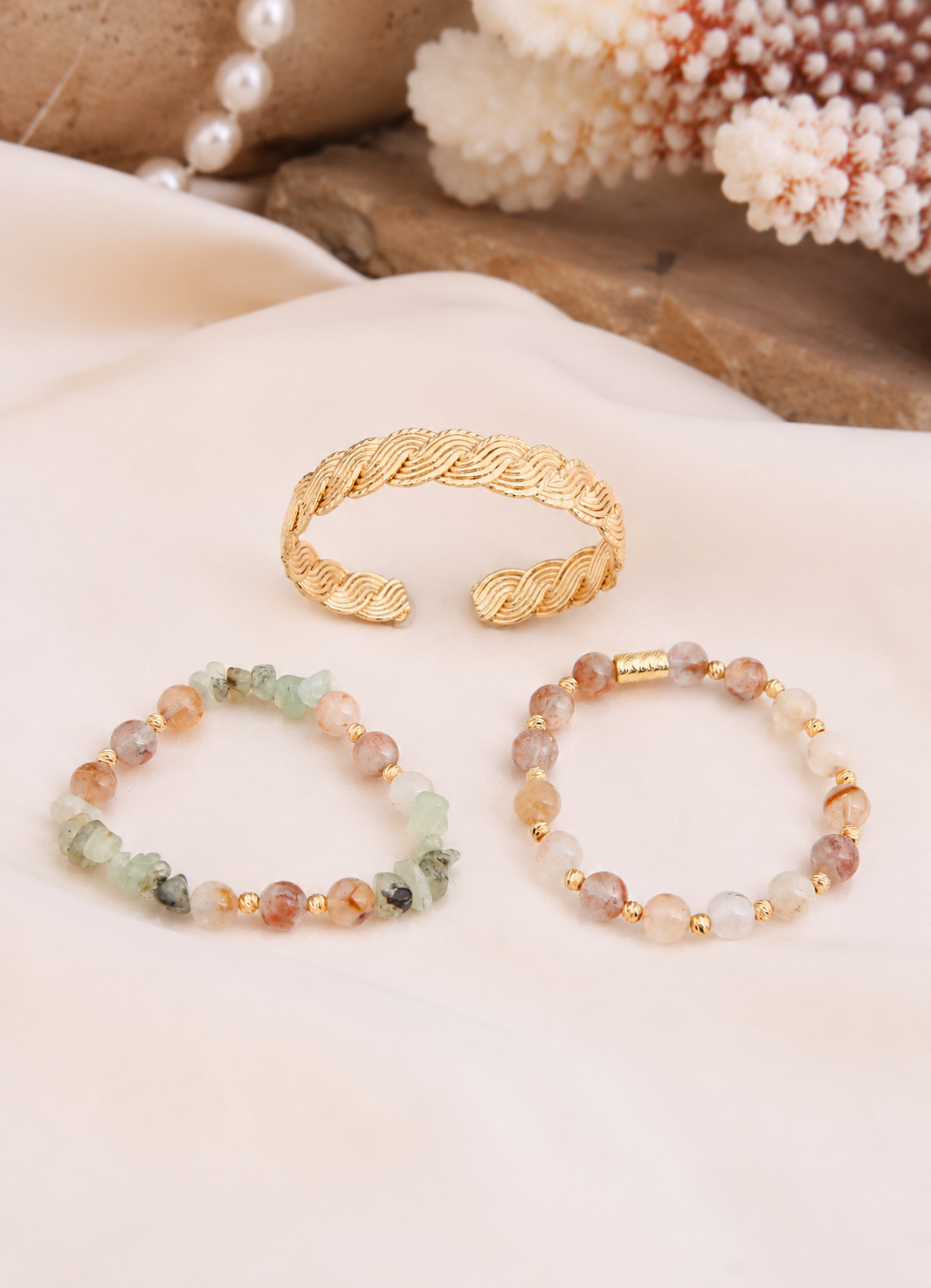 Citrine & Prihnite Bracelet Secondary image