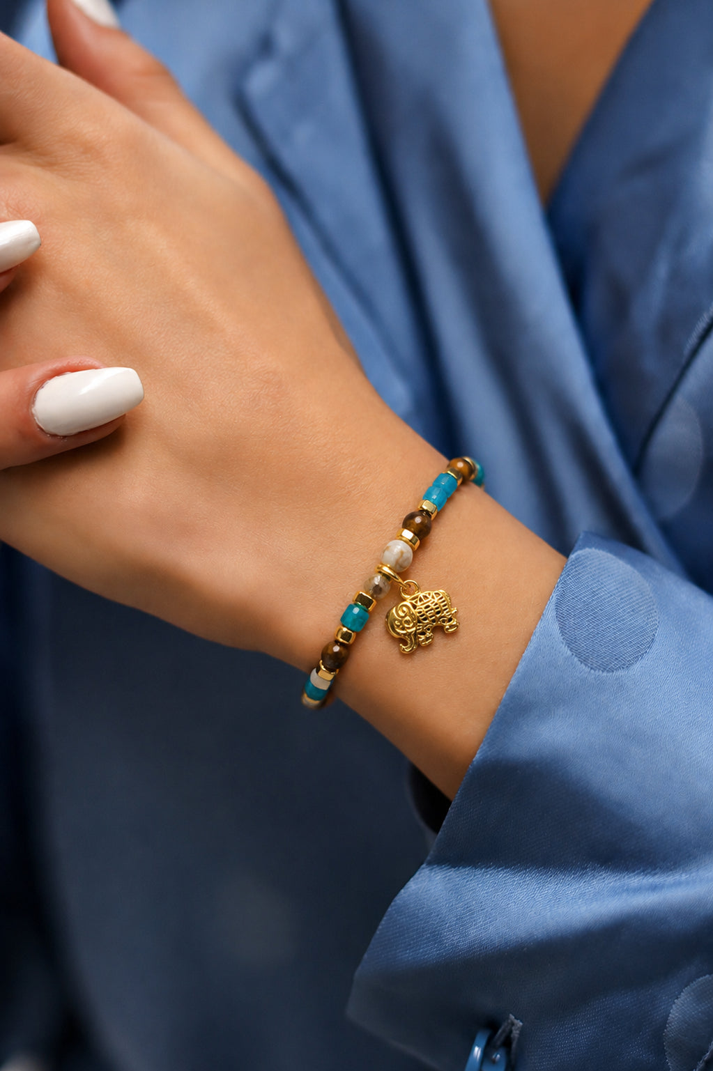 Turquoise & Tiger Eyes Bracelet Secondary image