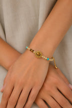 Turquoise & Nacre & Tiger Eyes Bracelet