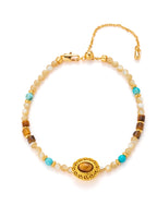 Turquoise & Nacre & Tiger Eyes Bracelet
