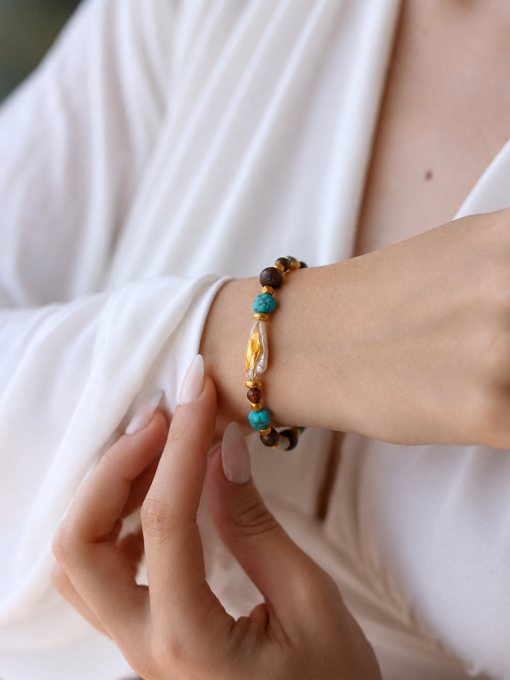 Pearl & Turquoise Bracelet