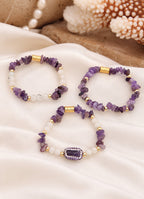 Amethyst & MoonStone & Zircon Bracelet