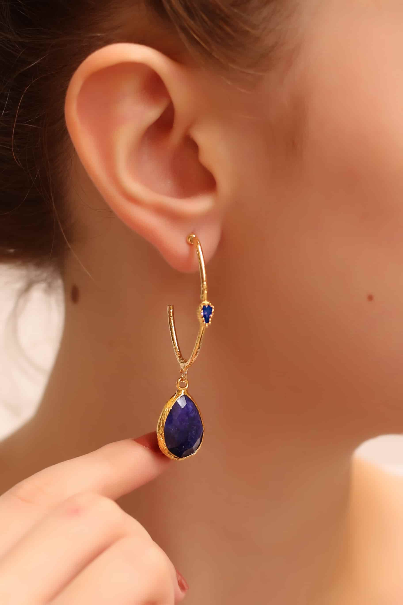 Saphire Boucles d'oreilles Image principale du produit