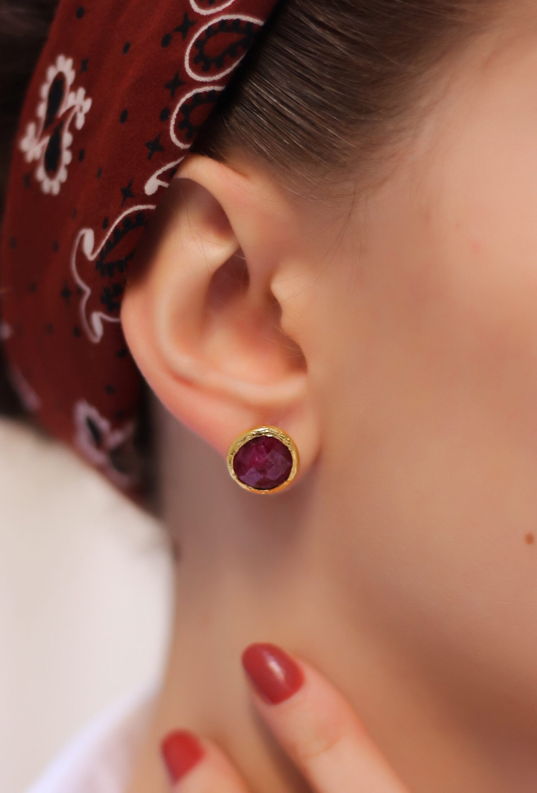 Agate Boucles d'oreilles Main image
