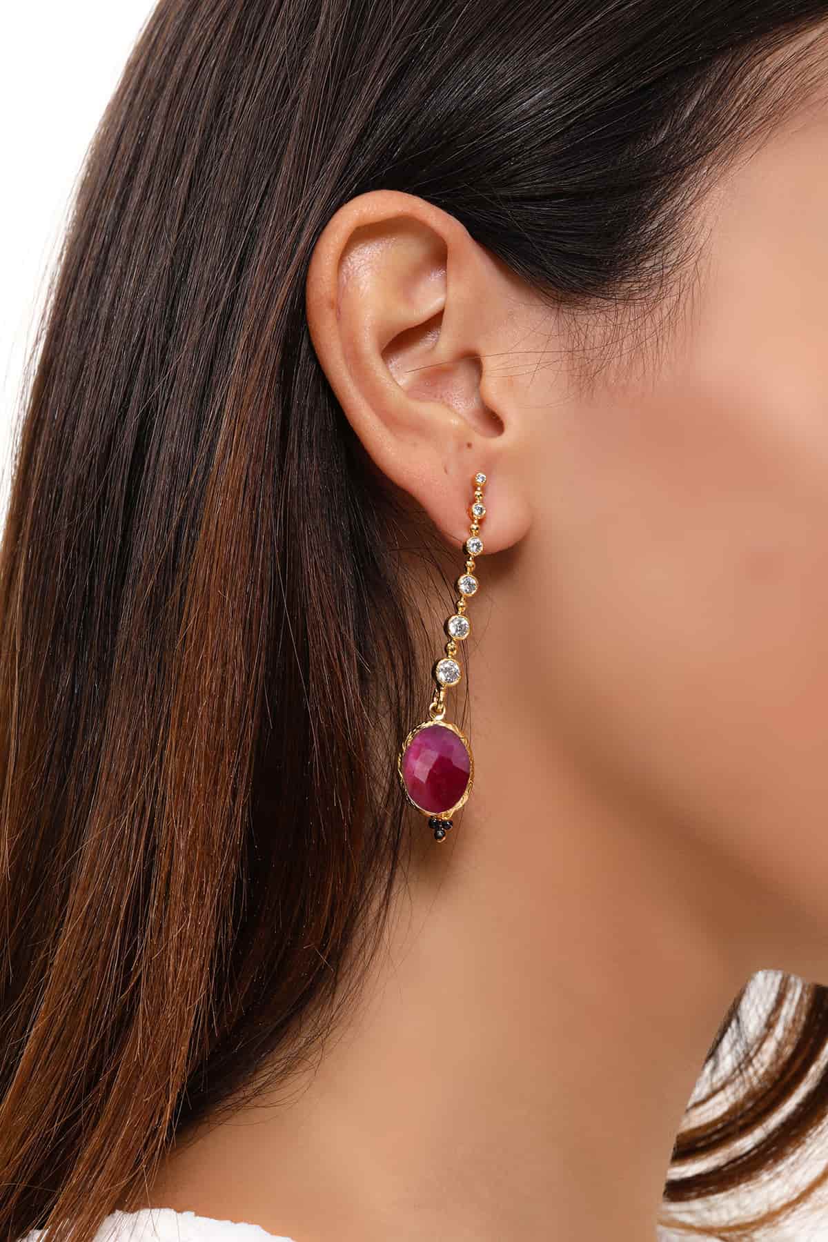 Agate & Zircon Boucles d'oreilles Image principale du produit