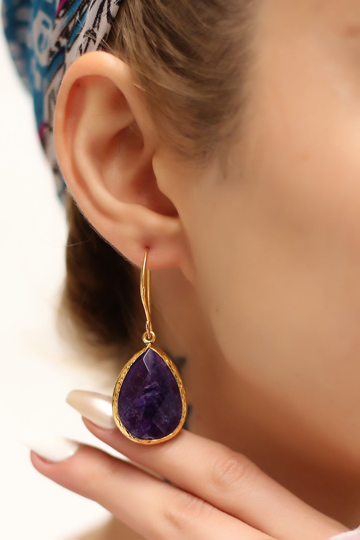 Amethyst Boucles d'oreilles Main image