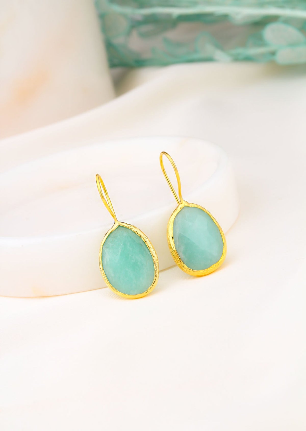 Aquamarine Boucles d'oreilles Main image