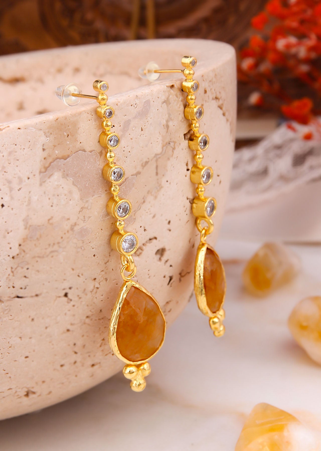 Sunstone Boucles d'oreilles